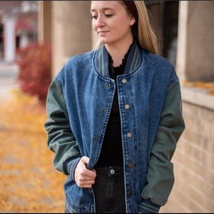 Denim Varsity Jacket